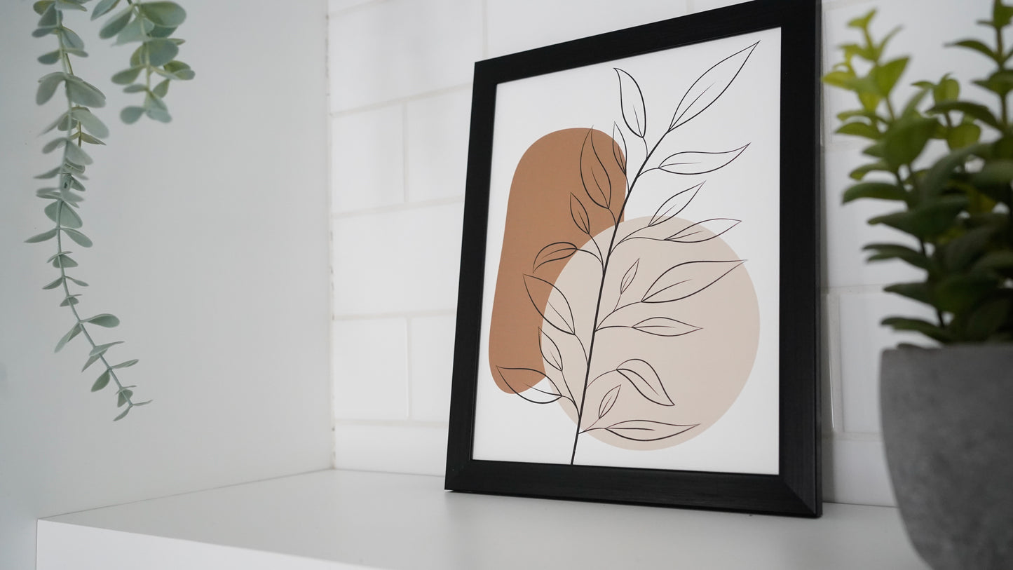 Oeuvre imprimée - Feuillage-fond abstrait