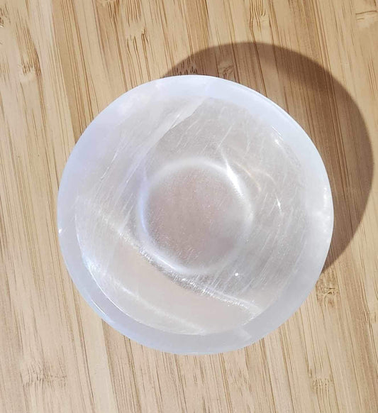 Bol de sélénite rond