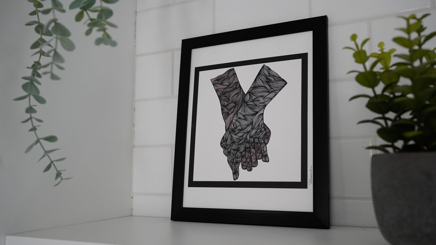 Oeuvre imprimée - Main ligné