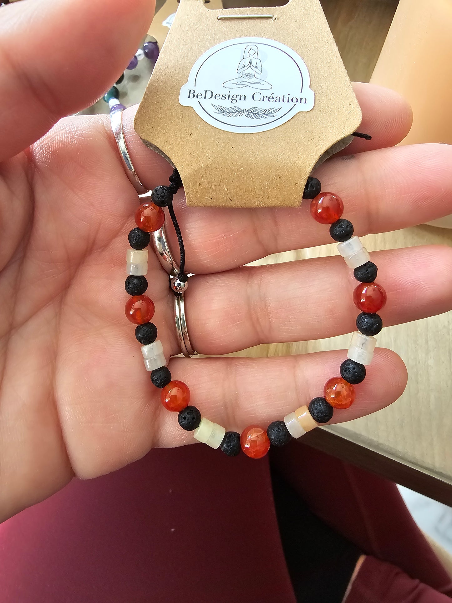 Bracelet avec pierres - création unique