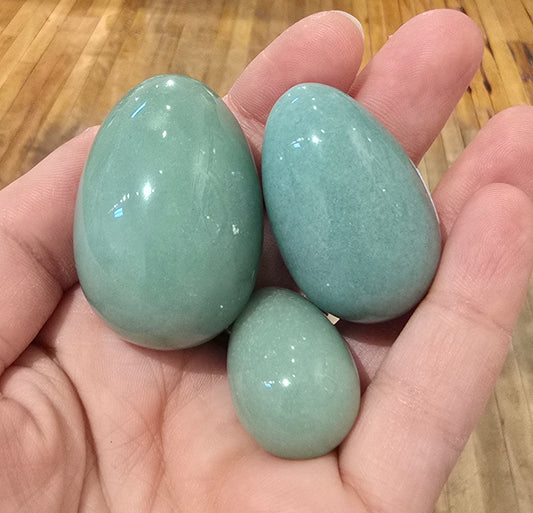 Oeuf de Yoni en Aventurine verte
