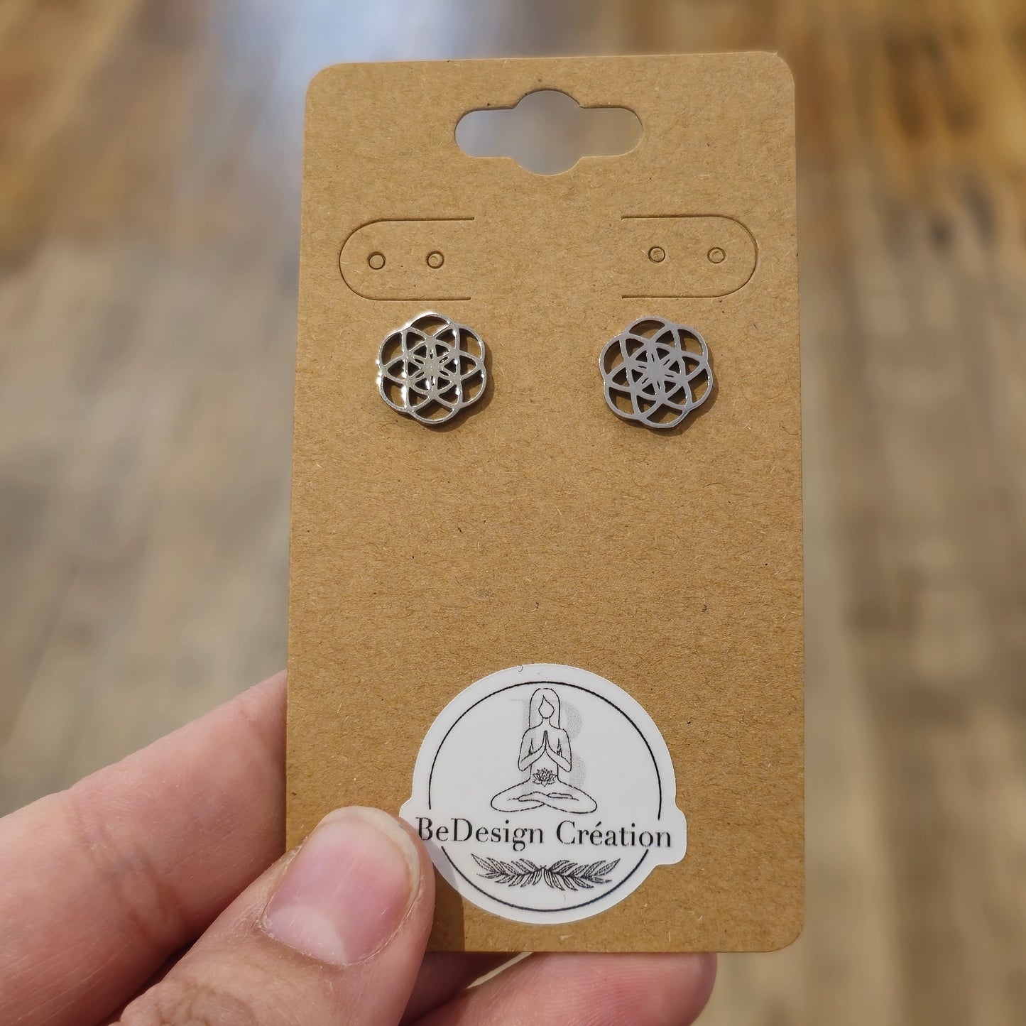 Boucles d’oreilles Fleur de vie
