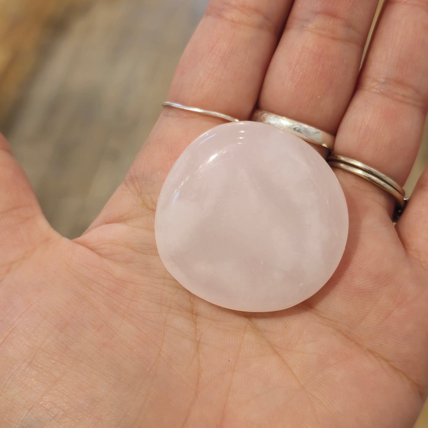 Pierre de paume mince Calcite Rose