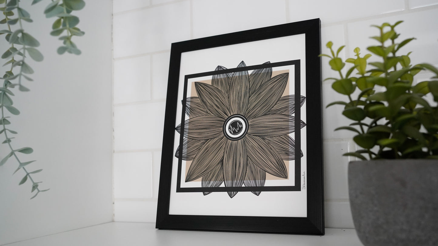 Oeuvre imprimée - Fleur lignée