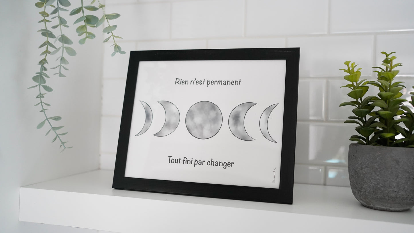 Oeuvre imprimée - Changement lunaire