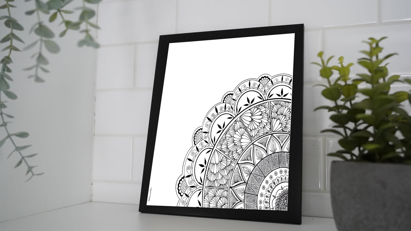 Oeuvre imprimée - Mandala en coin