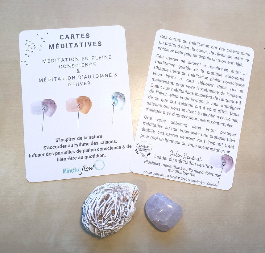 Cartes méditatives - Pleine conscience, Automne et Hiver