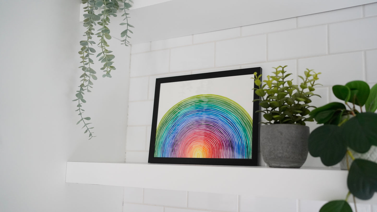 Aquarelle imprimée - Arc-en-ciel