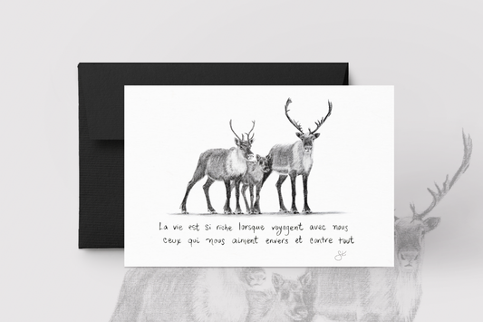 Carte de souhaits - Les Caribous et La richesse de la vie