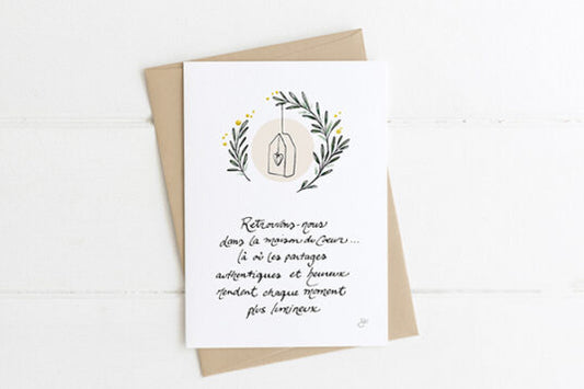 Carte de souhaits - La Maison du coeur