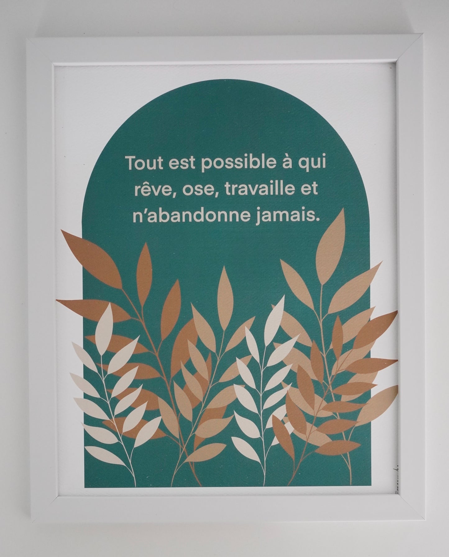 Oeuvre imprimée - Feuillage inspirant - possible