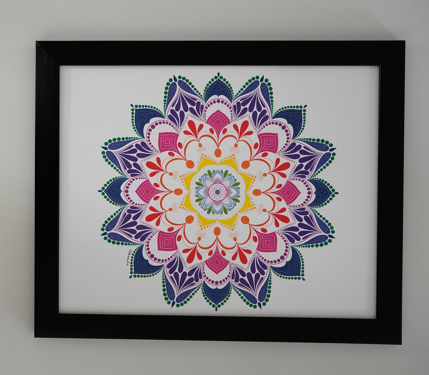 Oeuvre imprimée - Mandala multicolor