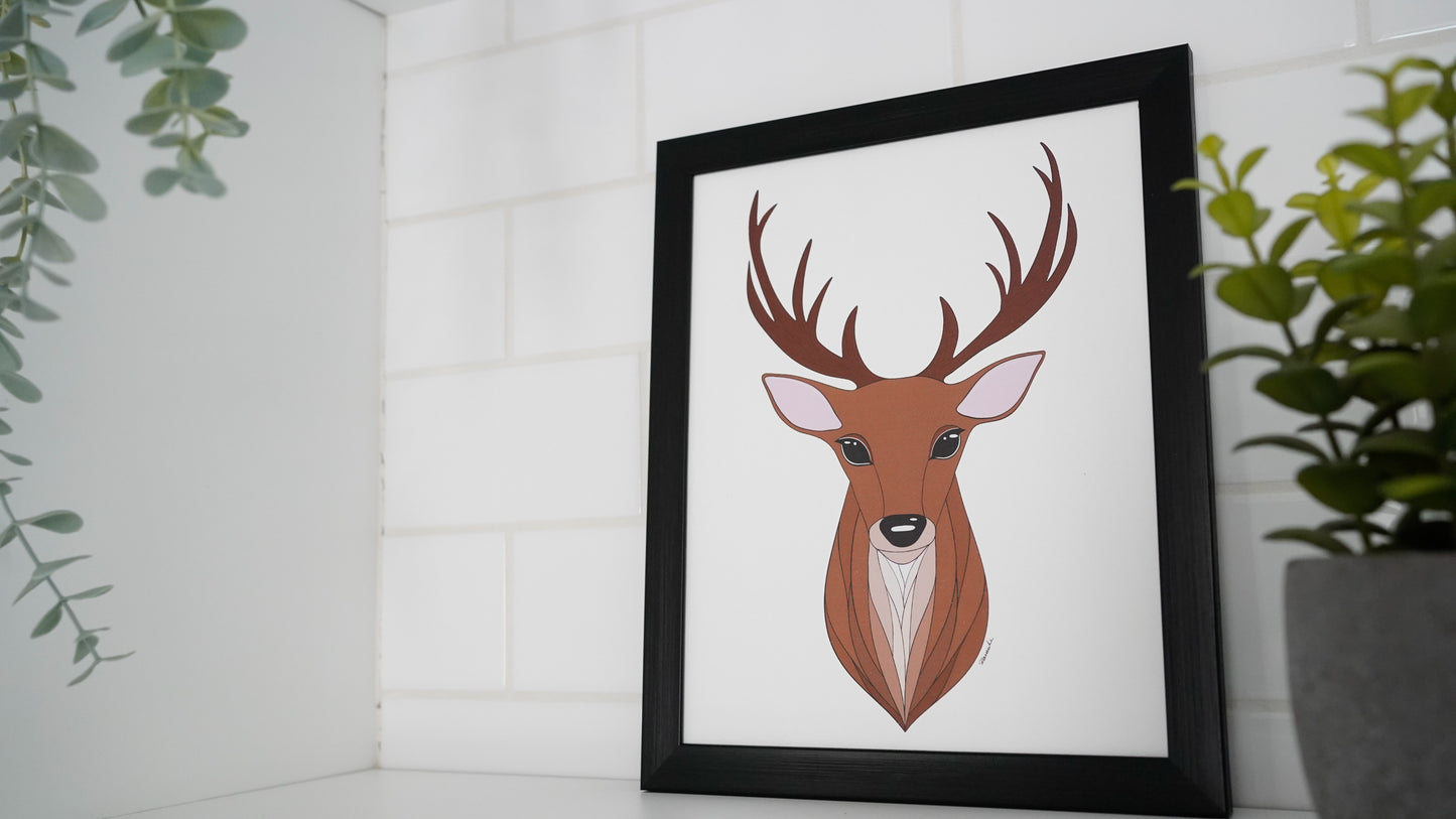 Oeuvre imprimée - Tête de chevreuil