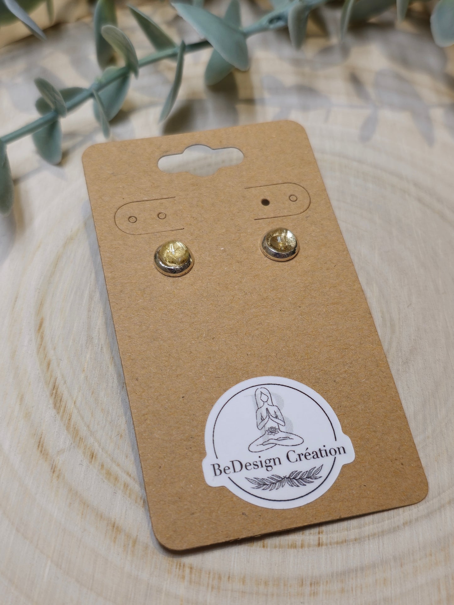 Boucle d'oreilles Citrine