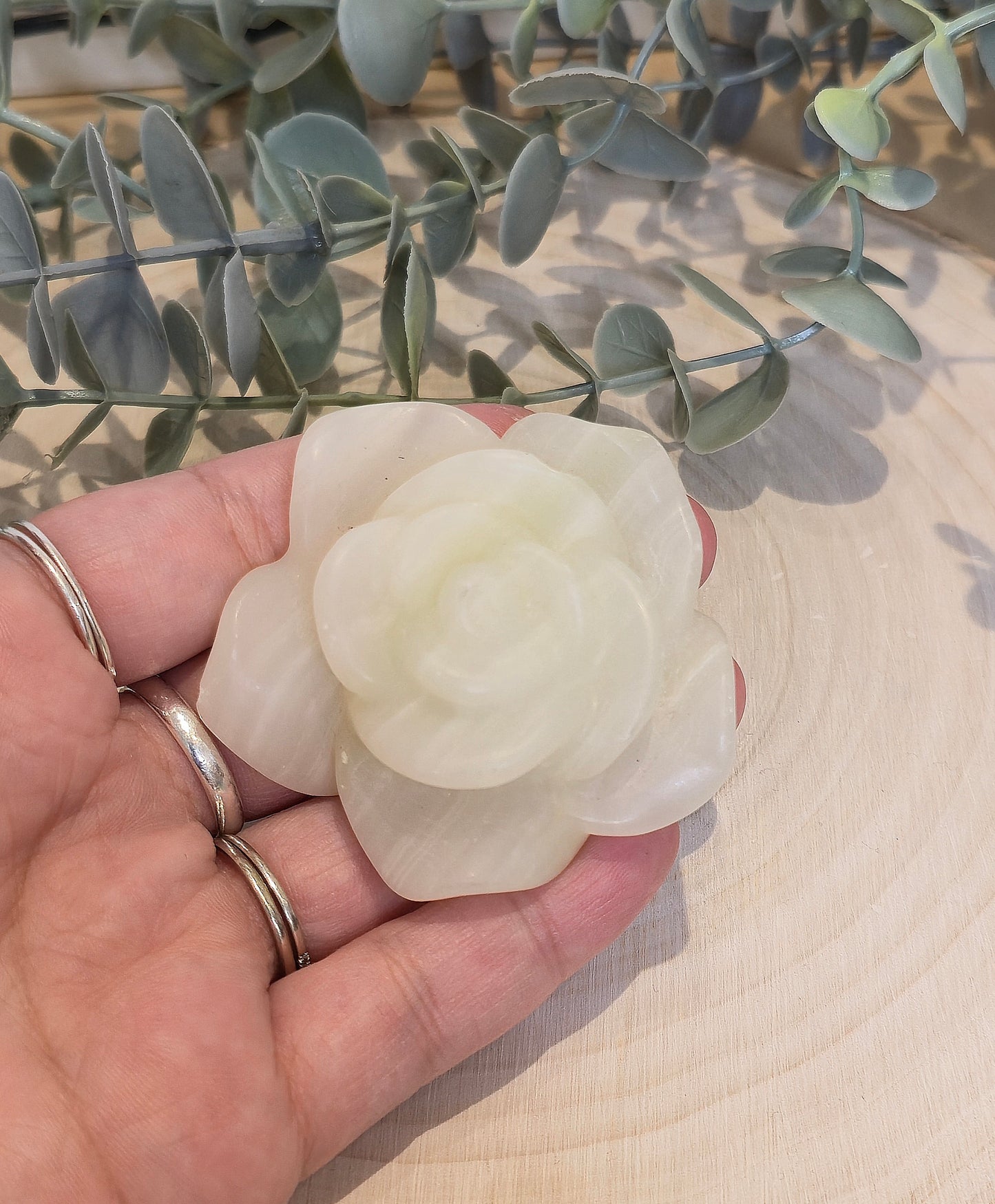 Fleur en Calcite verte