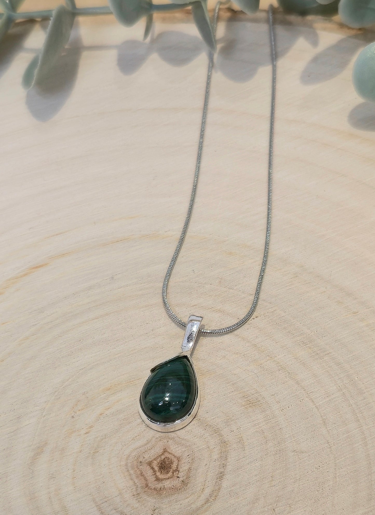 Collier Malachite goutte