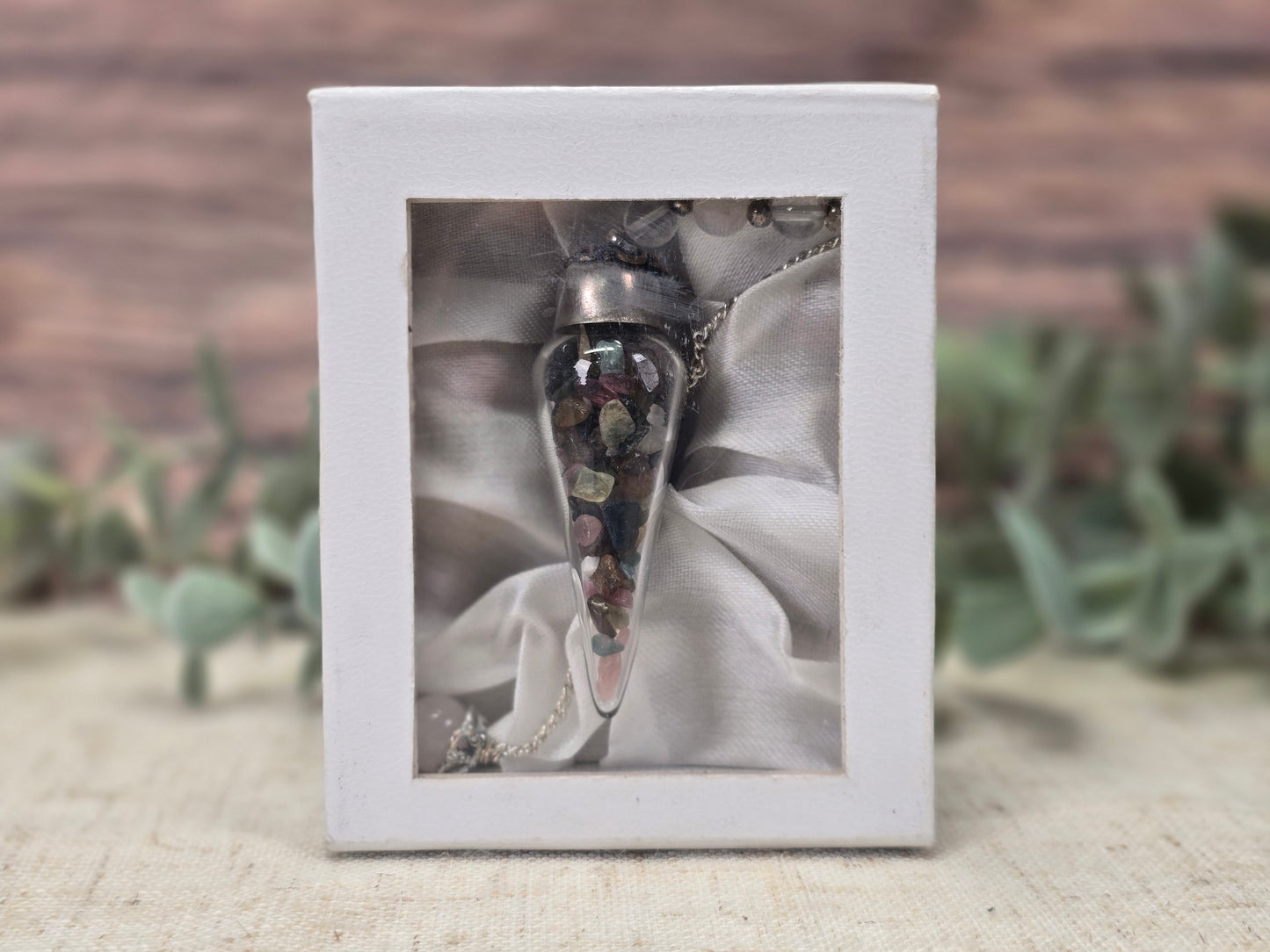 Pendule de verre Tourmaline mixte