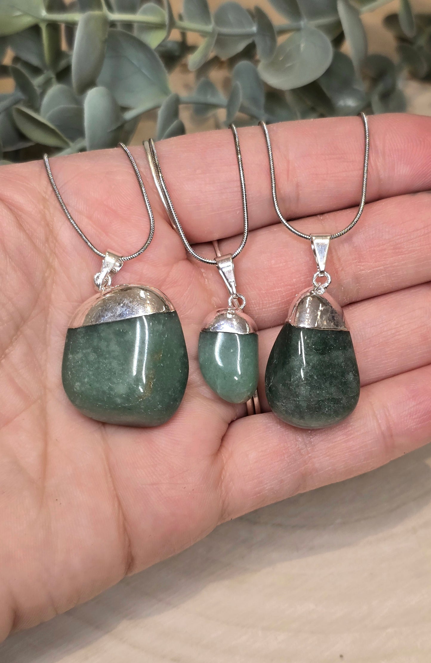 Collier Aventurine verte barattée