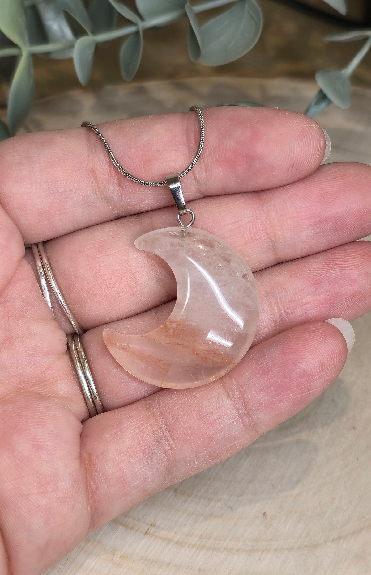 Collier Lune en Quartz feu