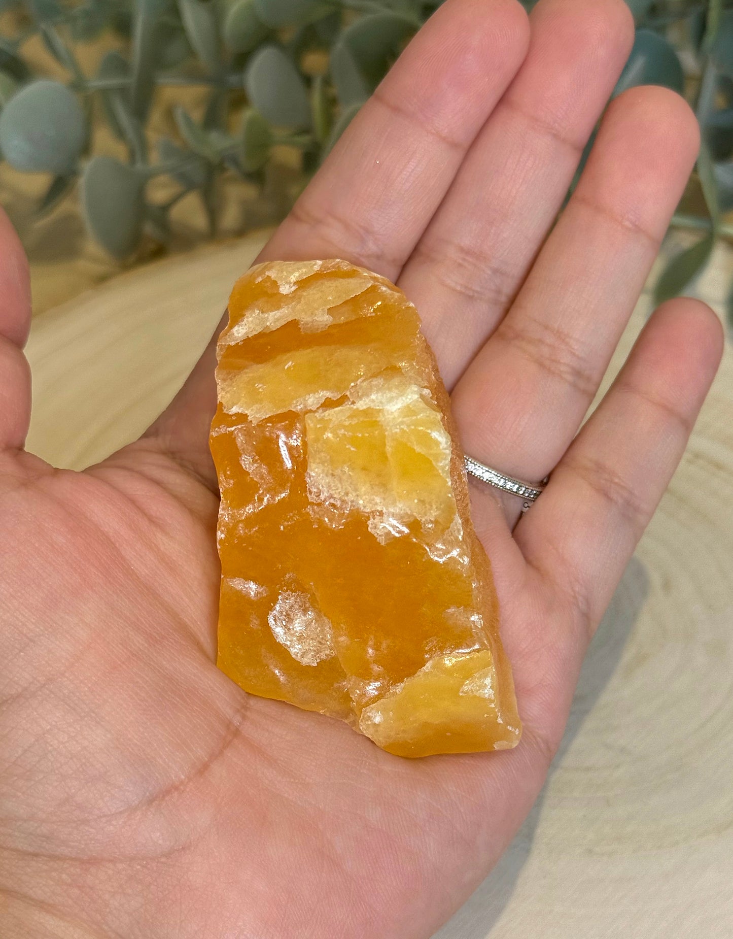 Calcite orange brute du Mexique