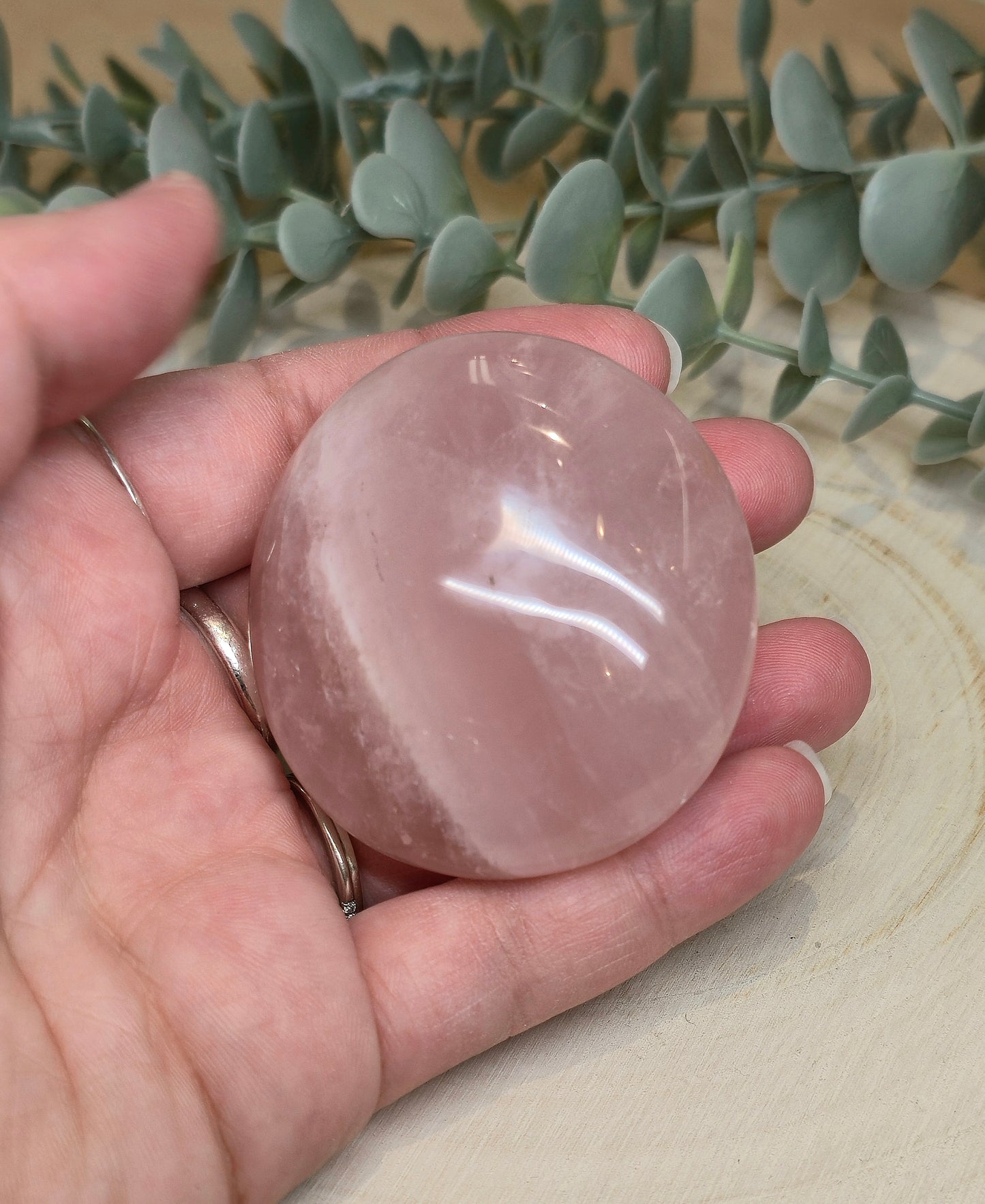 Pierre de paume en Quartz rose