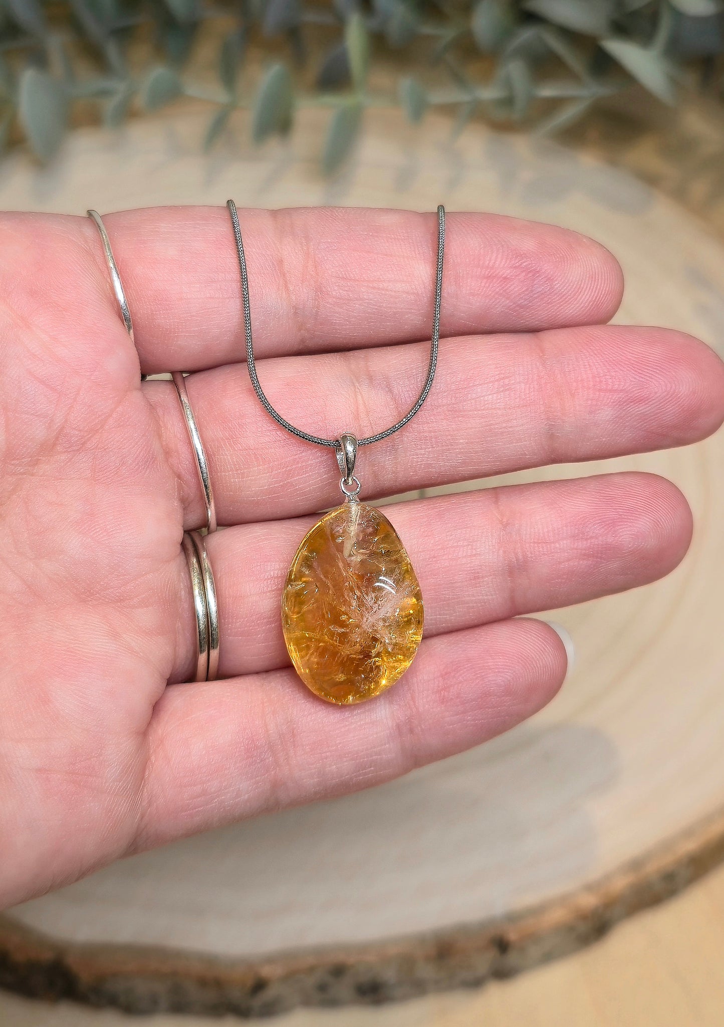 Collier Citrine barattée