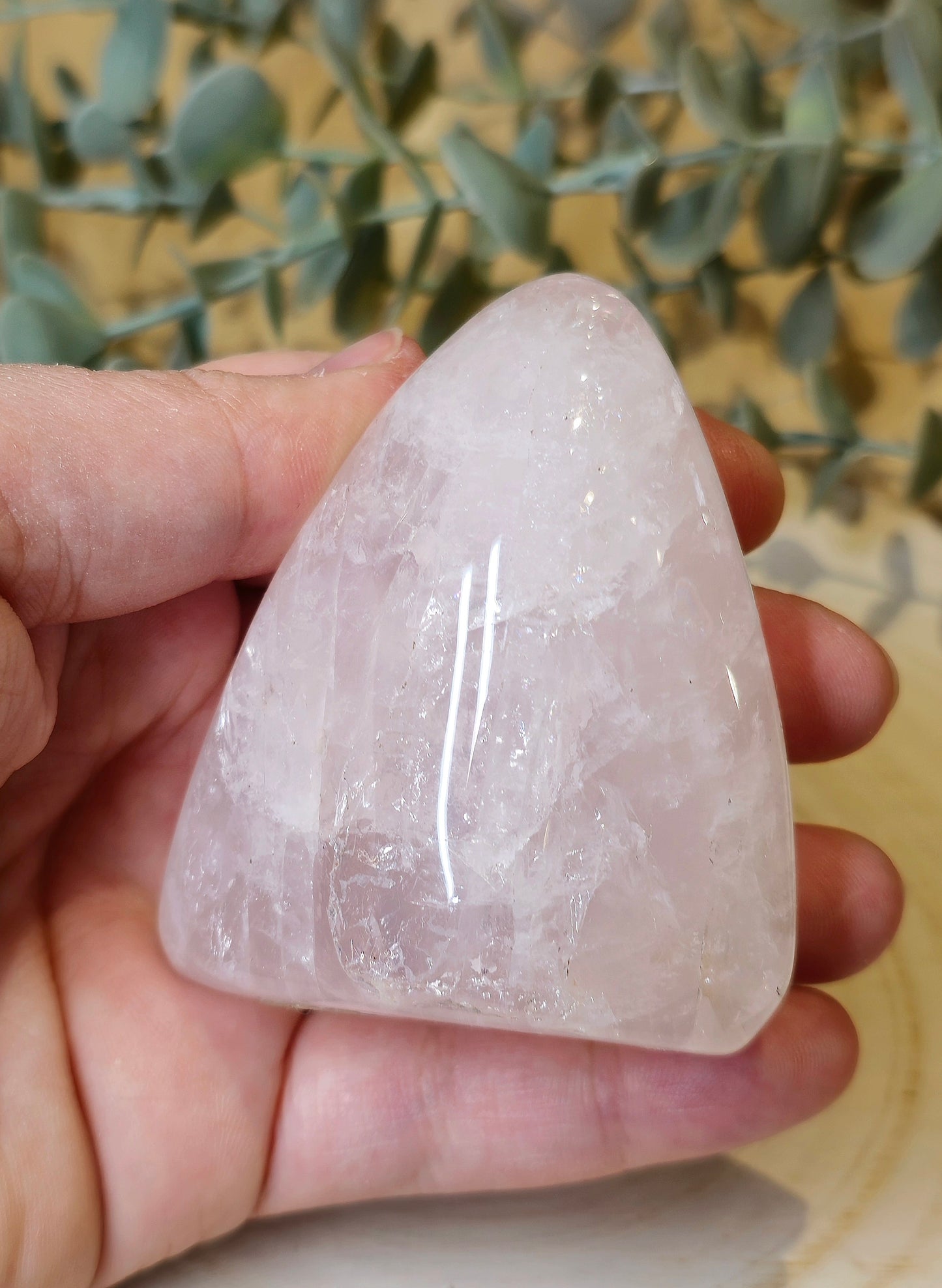 Freeform Quartz rose polie