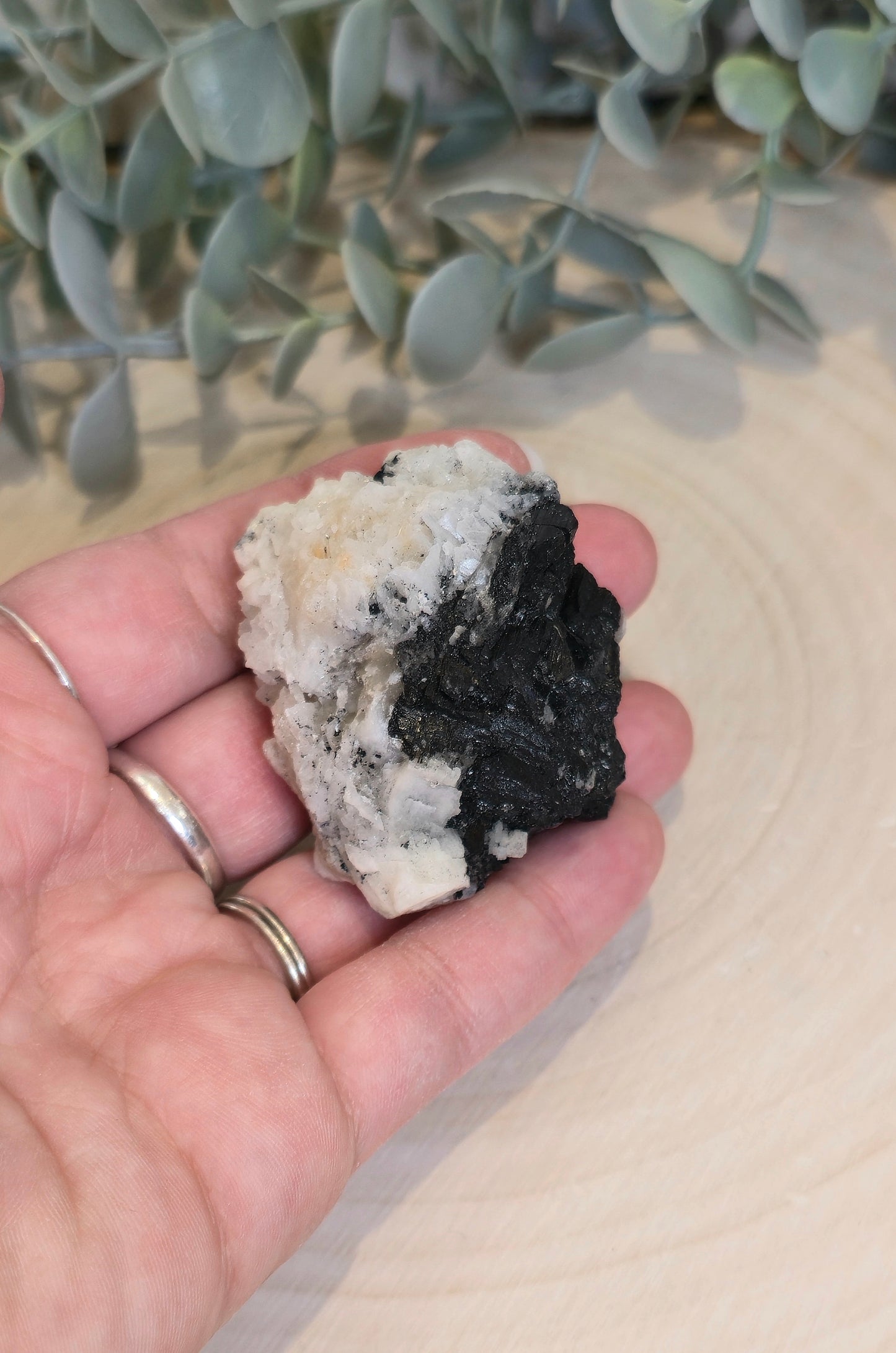 Quartz tourmaline brute du Brésil