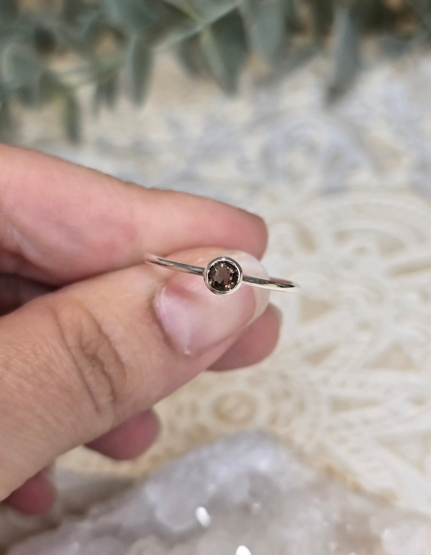 Bague Quartz fumé