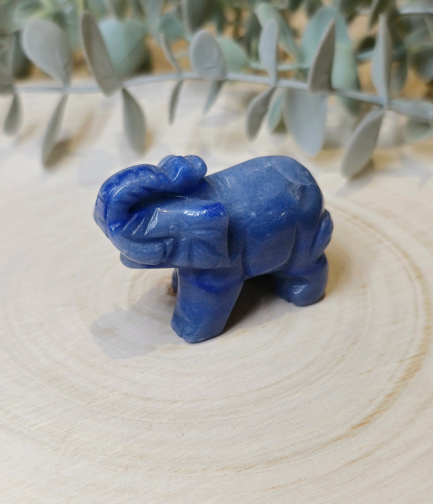 Éléphant Aventurine bleue