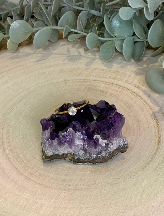 Bague Pierre de lune gold