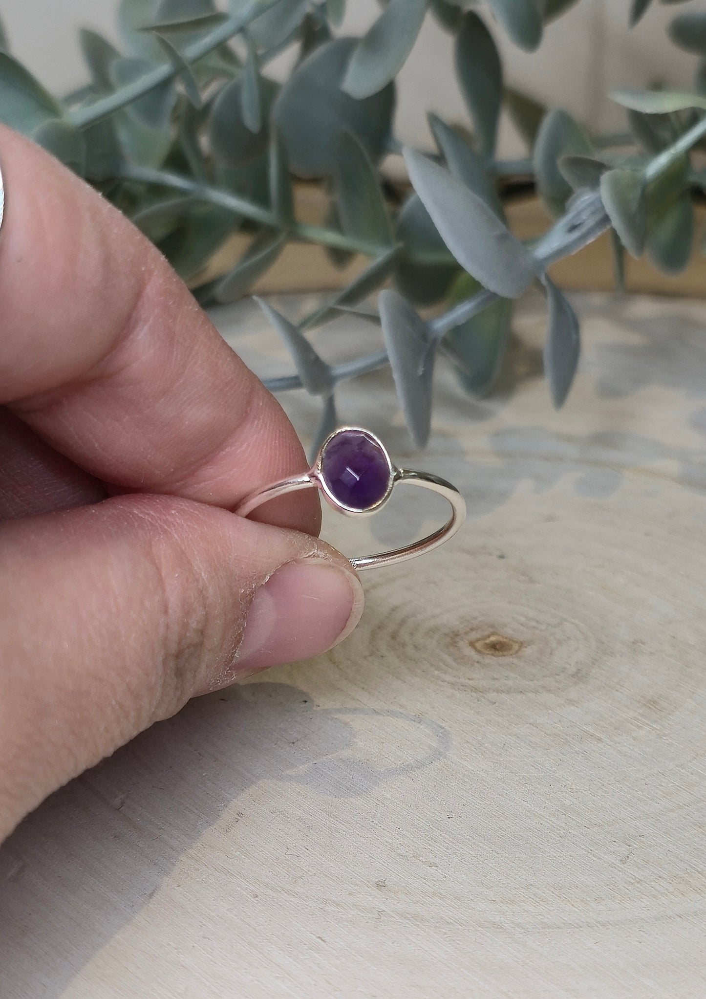 Bague ovale Améthyste