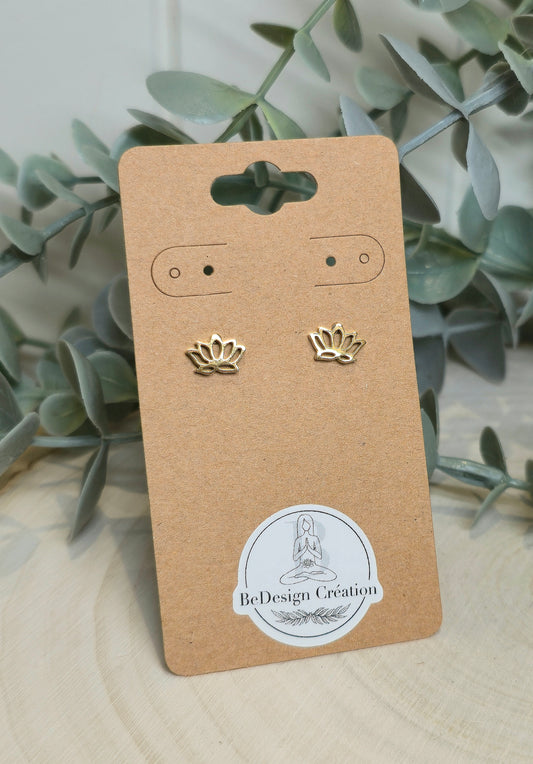 Boucles d’oreilles Lotus gold