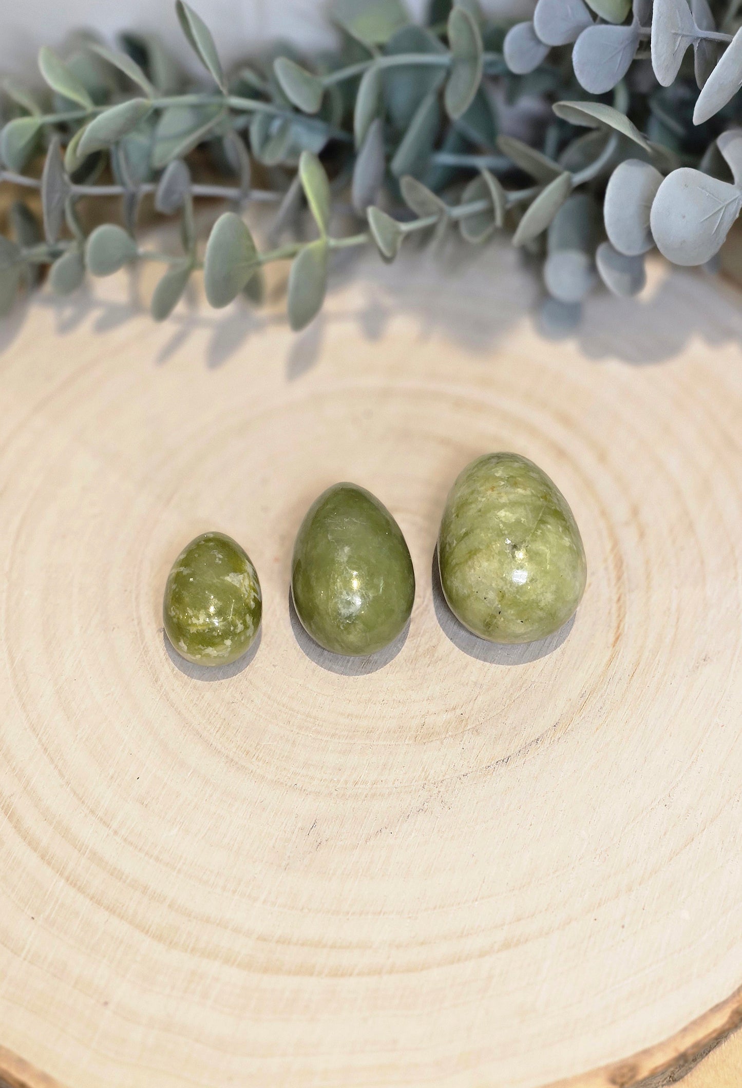 Oeuf de Yoni en Jade Serpentine