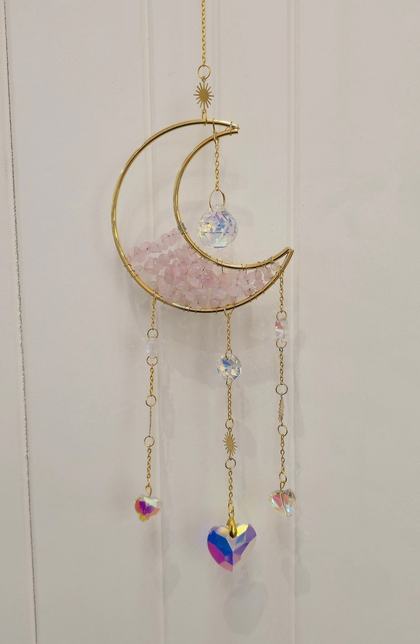 Capteur de lumière Lune Quartz rose