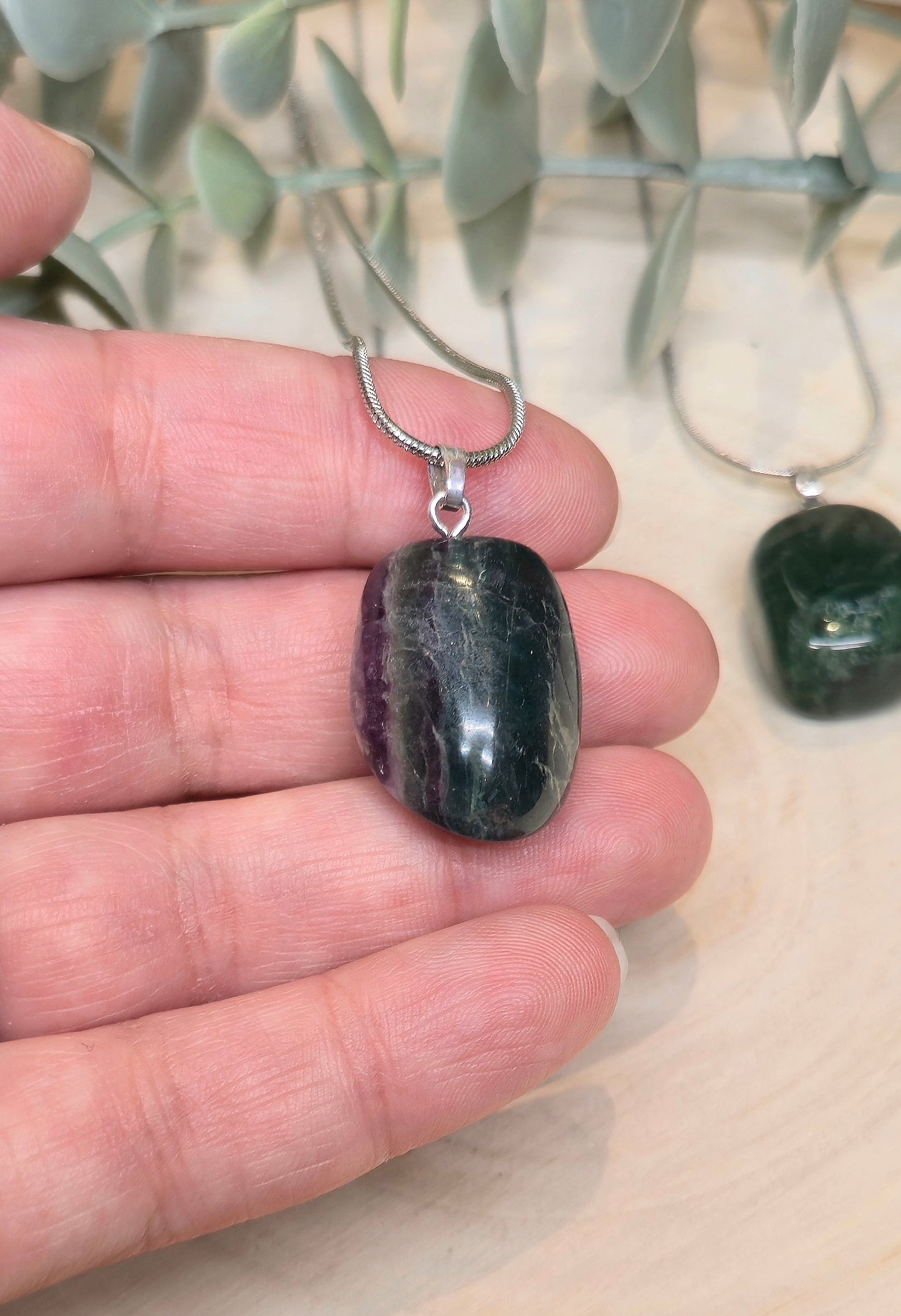 Collier Fluorite barattée