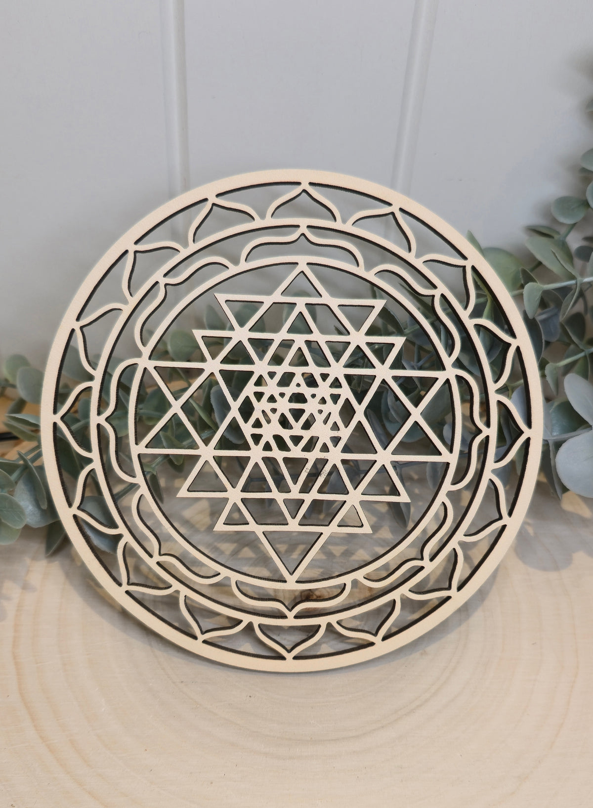 Shri Chakra en bois 5,9