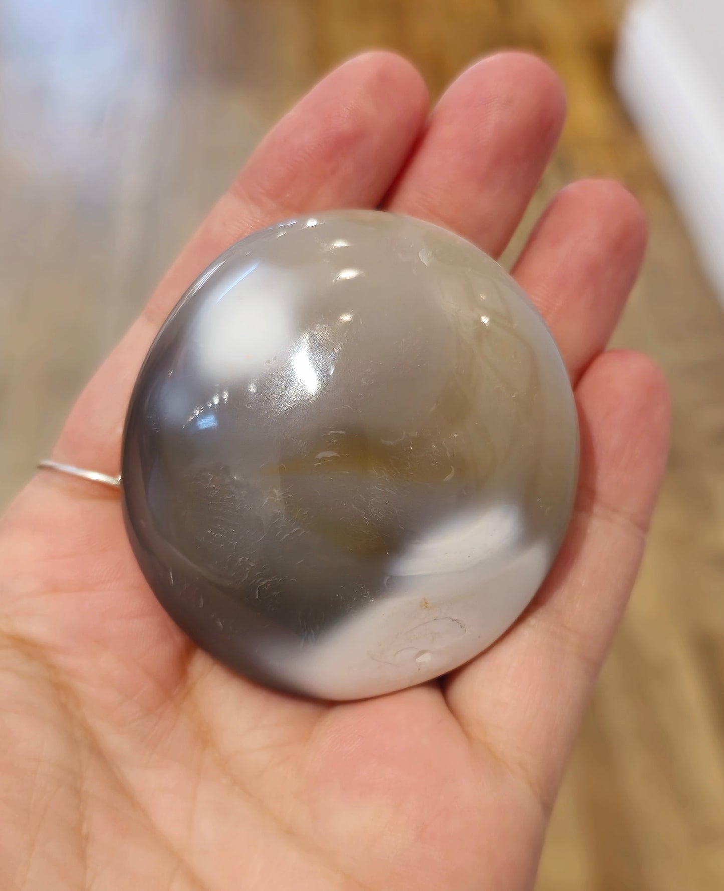 Pierre de paume en Agate Orca