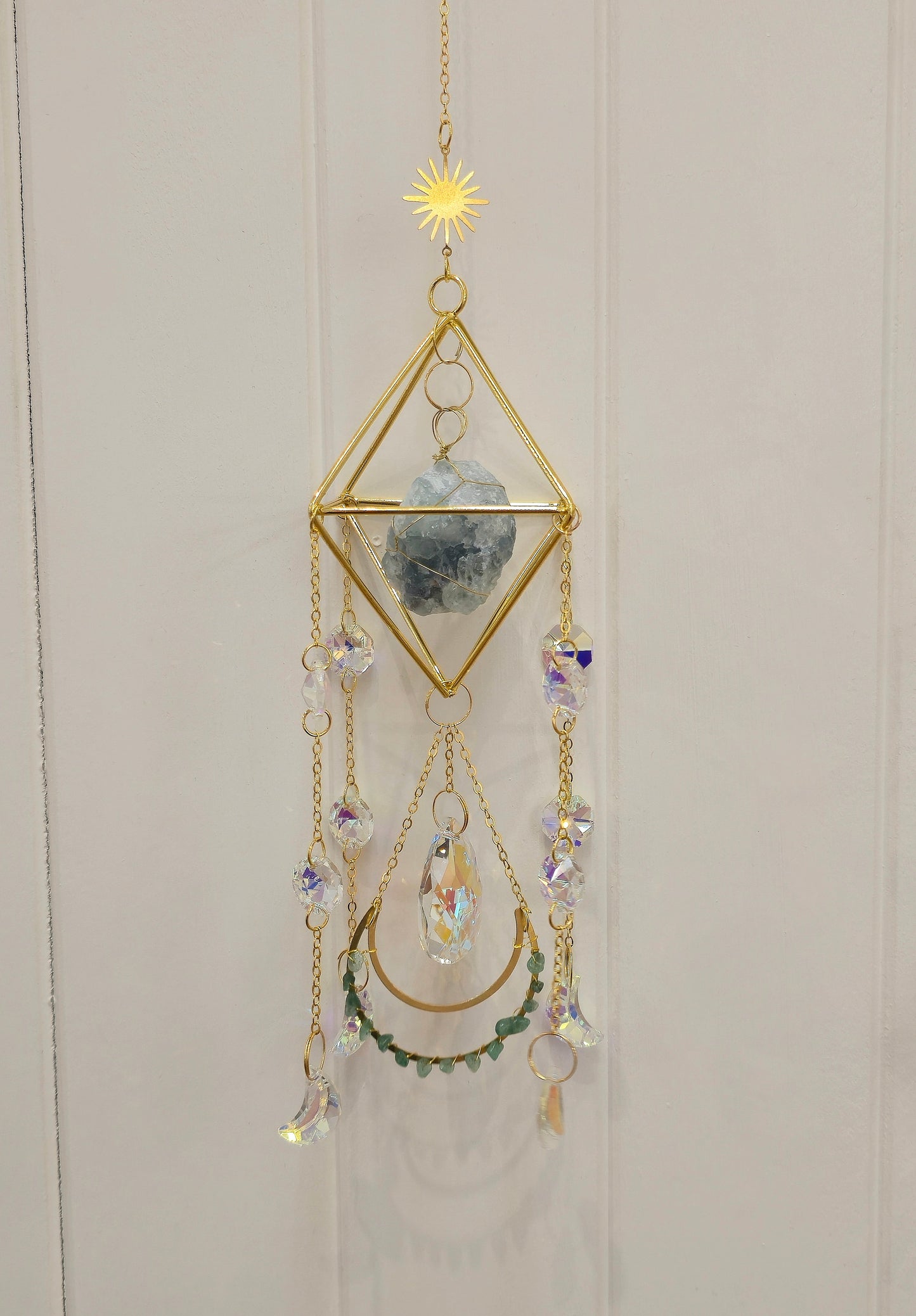 Capteur de lumière Fluorite et Aventurine verte