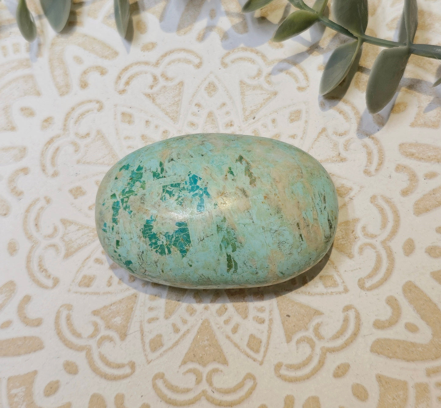 Pierre de paume Turquoise du Pérou