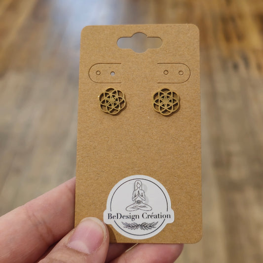 Boucles d’oreilles Graine de vie gold