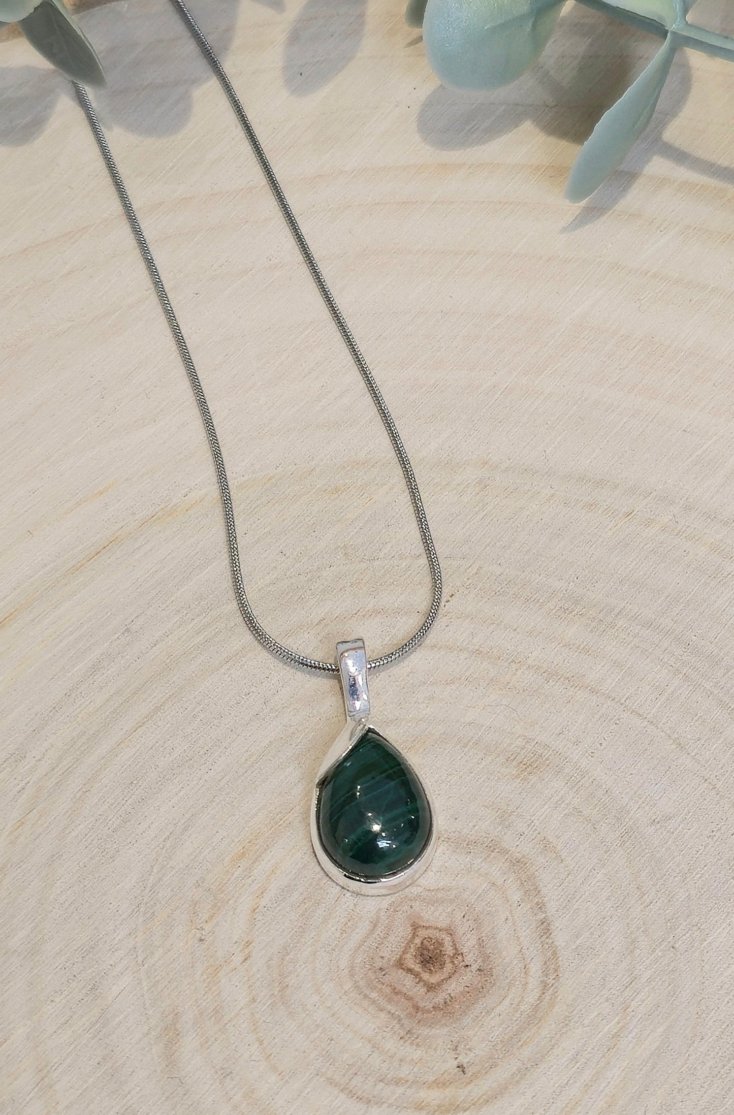 Collier Malachite goutte