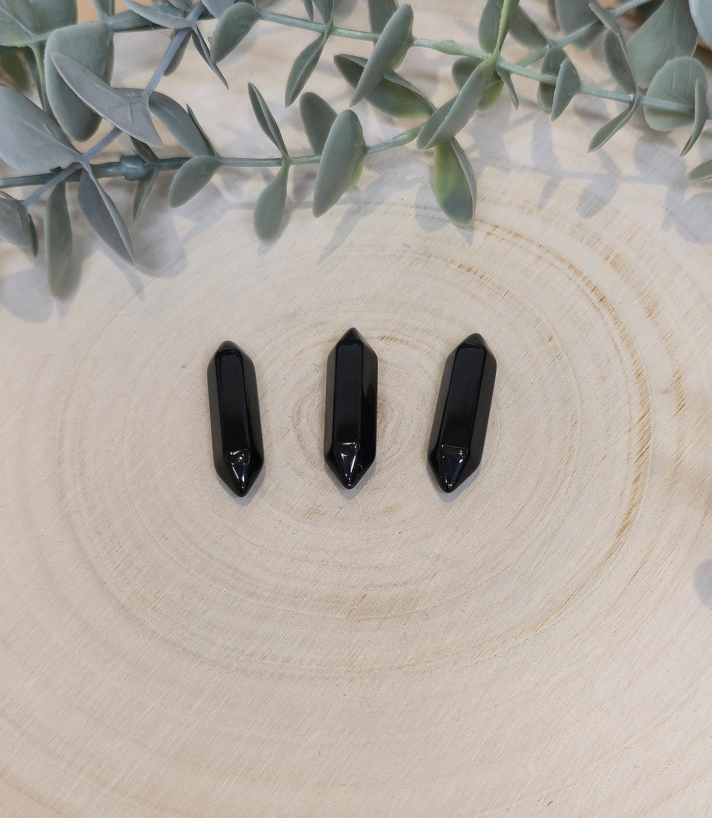 Mini Double Pointe en Obsidienne
