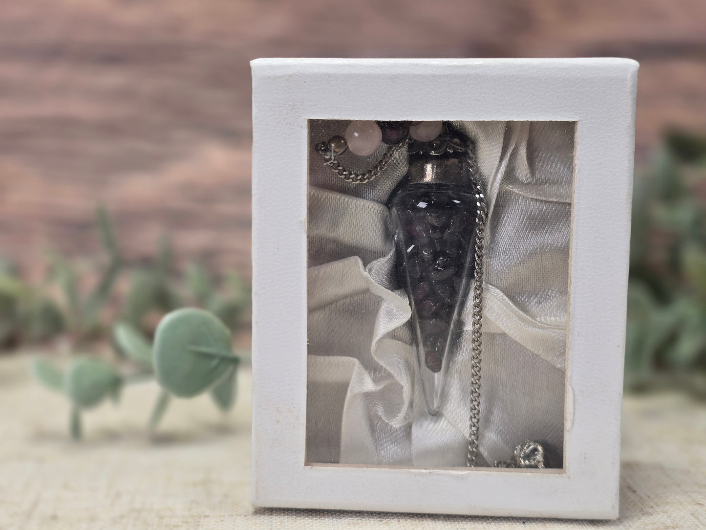 Pendule de verre Grenat