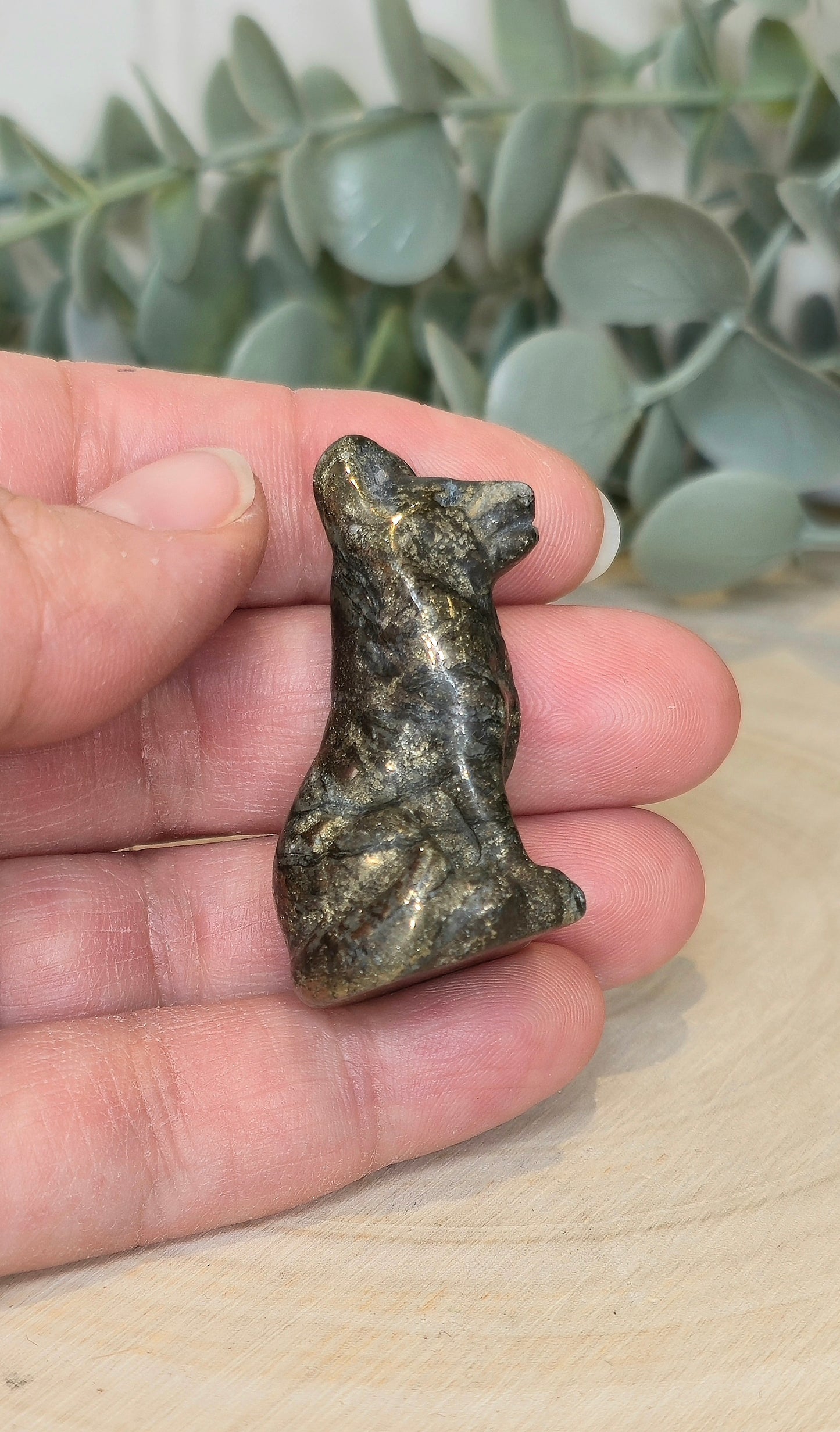 Chien en Pyrite