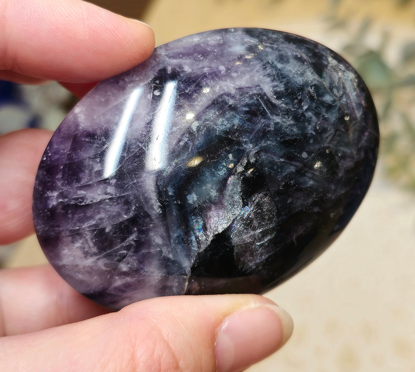 Pierre de paume en Fluorite