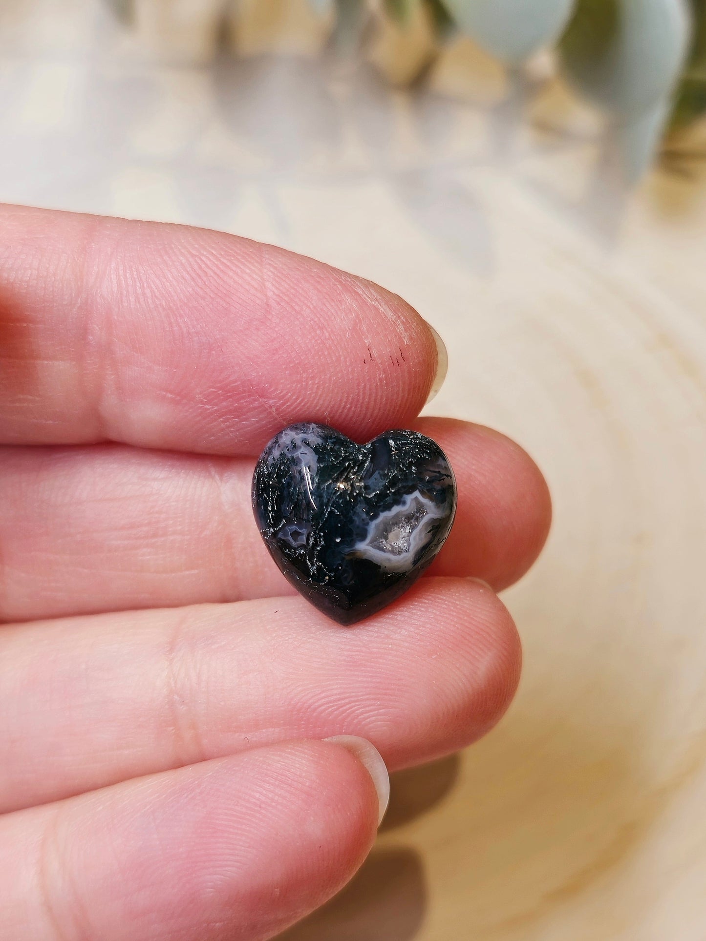 Mini Coeur en Agate mousse