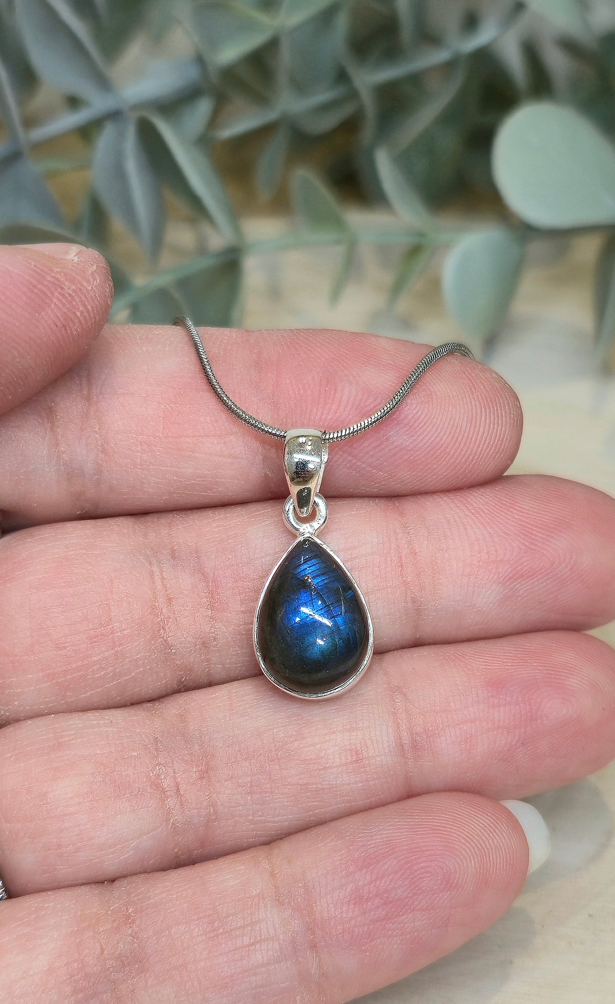 Collier Labradorite goutte