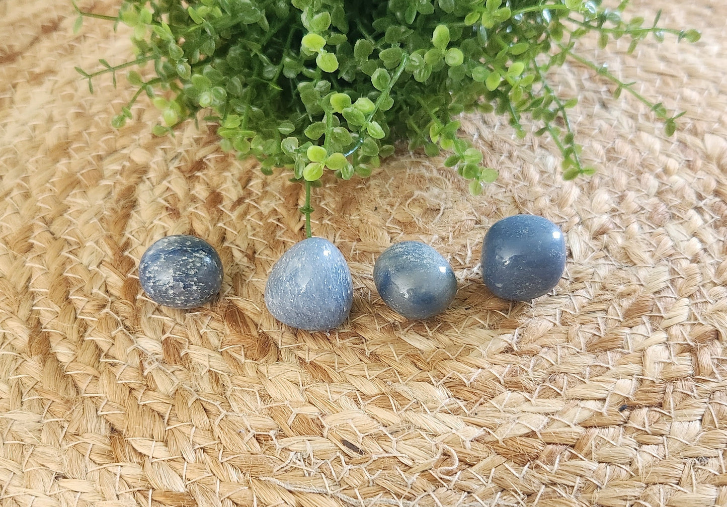 Aventurine bleu barattée