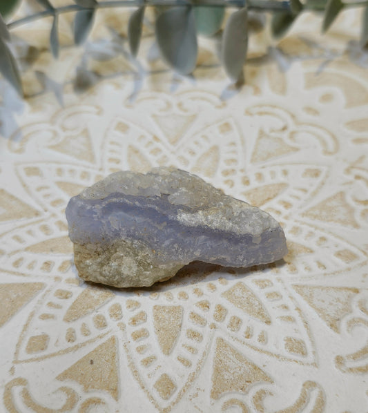 Agate dentelle bleue brute